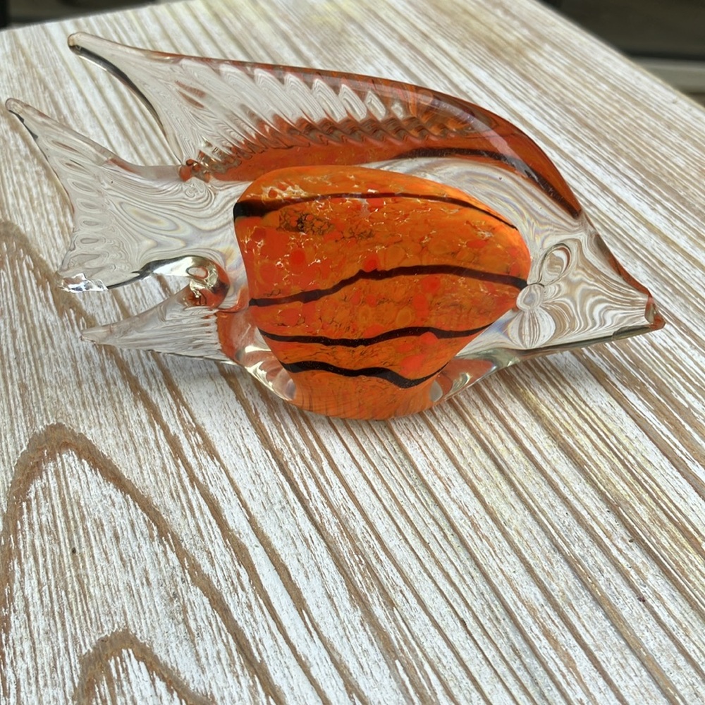 Murano-type Glass Angelfish Figurine